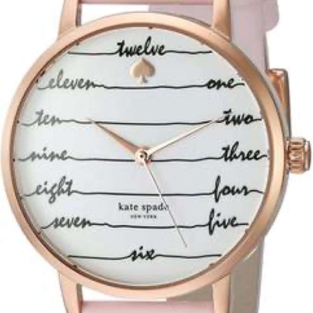 Kate Spade Women’s Metro Pink Leather Strap Watch - Picture 2 of 8